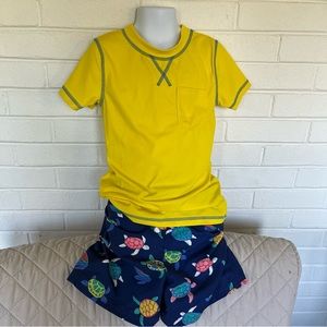 Mini Boden turtle swim shorts size 8 fully lined